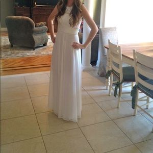 White prom dress